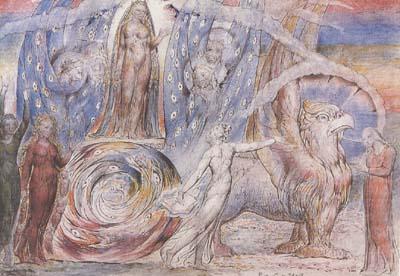 Beatrice addressing Dante from her Wagon (mk08), Blake, William